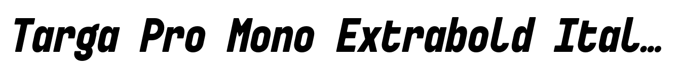 Targa Pro Mono Extrabold Italic